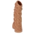 Телесная насадка с венками и открытой головкой Nude Sleeve L - 14 см. - KOKOS - в Долгопрудном купить с доставкой