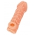 Телесная закрытая насадка с венками Cock Sleeve Size M - 15,6 см. - KOKOS - в Долгопрудном купить с доставкой