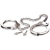 Металлические наручники Metal Leg Cuffs - Pipedream - купить с доставкой в Долгопрудном
