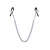 Зажимы для сосков с фиолетовой цепочкой Sweet Caress Nipple Chain - Sweet Caress - купить с доставкой в Долгопрудном