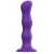 Фиолетовая насадка Strap-On-Me Dildo Geisha Balls size M - Strap-on-me - купить с доставкой в Долгопрудном