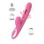 Розовый вибратор с двигающимся язычком и стимулирующим шариком Monti - 24 см. - JOS
