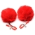 Красные зажимы на соски с помпонами Pom Pom - XR Brands - купить с доставкой в Долгопрудном
