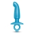 Голубая анальная пробка для массажа простаты Hither Silicone Prostate Plug - 14,3 см. - b-Vibe - в Долгопрудном купить с доставкой