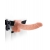 Телесный полый страпон с вибрацией Vibrating Hollow Strap-On with Balls - 24 см. - Pipedream - купить с доставкой в Долгопрудном