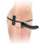 Черный страпон с вагинальной пробкой Deluxe Vibrating Penetrix Strap-On - 19 см. - Pipedream - купить с доставкой в Долгопрудном