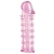 Гелевая розовая насадка на фаллос с шипами - 12 см. - Toyfa Basic - в Долгопрудном купить с доставкой