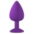 Большая фиолетовая анальная пробка Emotions Cutie Large с голубым кристаллом - 10 см. - Lola Games - купить с доставкой в Долгопрудном