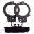 Чёрные наручники из листового металла в комплекте с веревкой BONDX METAL CUFFS LOVE ROPE SET - Dream Toys - купить с доставкой в Долгопрудном