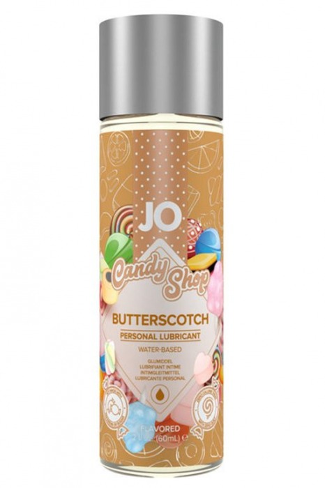Смазка на водной основе Candy Shop Butterscotch с ароматом ирисок - 60 мл. - System JO - купить с доставкой в Долгопрудном