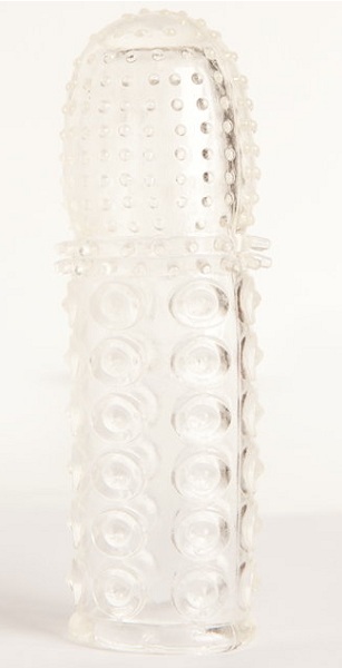 Прозрачная закрытая гелевая насадка - 13,5 см. - Toyfa Basic - в Долгопрудном купить с доставкой