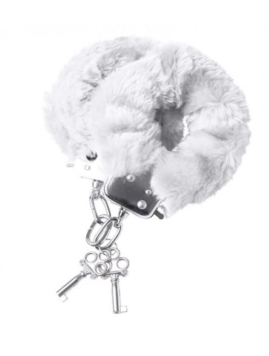 Наручники с белой меховой опушкой - ToyFa - купить с доставкой в Долгопрудном