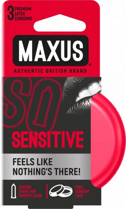 Ультратонкие презервативы в железном кейсе MAXUS Sensitive - 3 шт. - Maxus - купить с доставкой в Долгопрудном