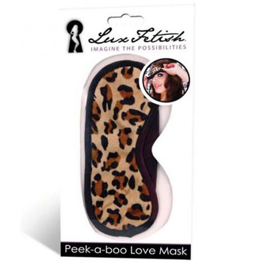 Леопардовая маска на глаза Peek-a-Boo - Lux Fetish - купить с доставкой в Долгопрудном
