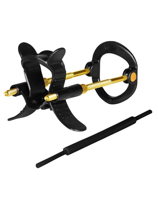 Черно-золотистый экстендер для пениса Sex Expert - Sex Expert - в Долгопрудном купить с доставкой