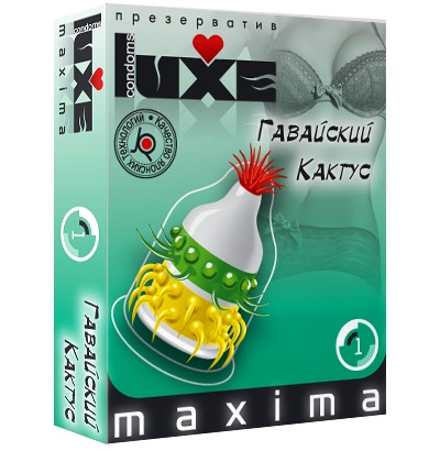 Презерватив LUXE Maxima  Гавайский Кактус  - 1 шт. - Luxe - купить с доставкой в Долгопрудном