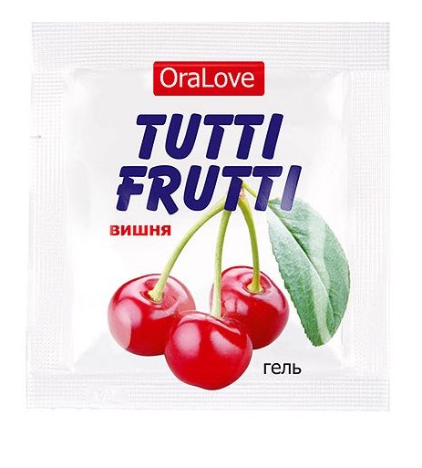 Пробник гель-смазки Tutti-frutti с вишнёвым вкусом - 4 гр. - Биоритм - купить с доставкой в Долгопрудном