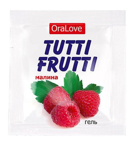 Пробник гель-смазки Tutti-frutti с малиновым вкусом - 4 гр. - Биоритм - купить с доставкой в Долгопрудном