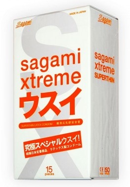 Ультратонкие презервативы Sagami Xtreme SUPERTHIN - 15 шт. - Sagami - купить с доставкой в Долгопрудном