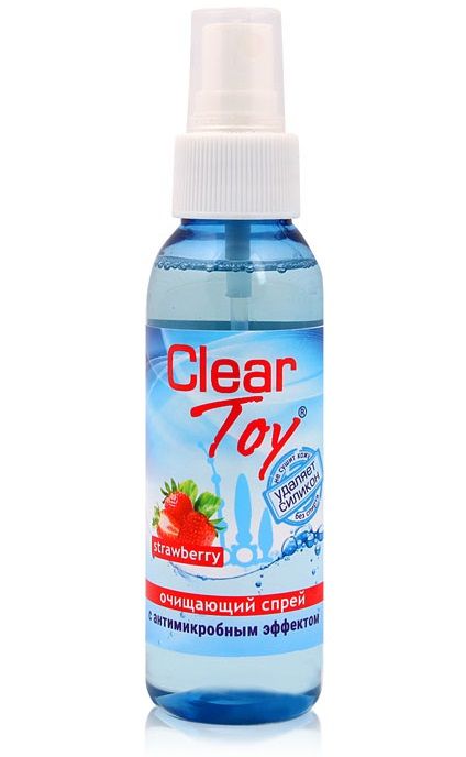 Очищающий спрей для игрушек CLEAR TOY Strawberry - 100 мл. - Биоритм - купить с доставкой в Долгопрудном