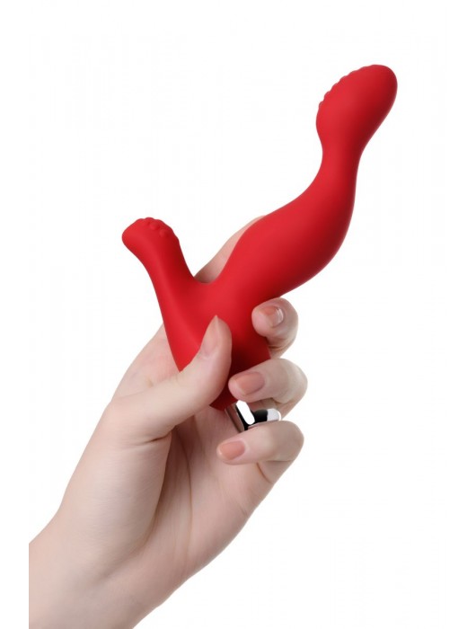 Красный силиконовый вибростимулятор простаты Proman - 12,5 см. - ToyFa - в Долгопрудном купить с доставкой