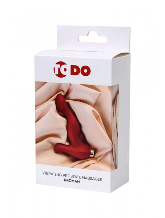 Красный силиконовый вибростимулятор простаты Proman - 12,5 см. - ToyFa - в Долгопрудном купить с доставкой
