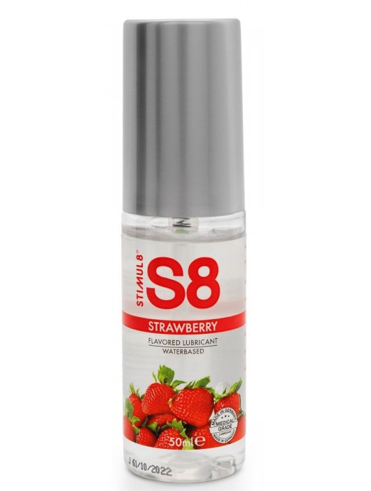 Лубрикант S8 Flavored Lube со вкусом клубники - 50 мл. - Stimul8 - купить с доставкой в Долгопрудном