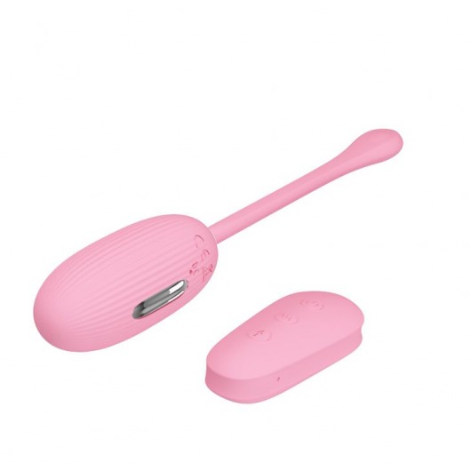 Нежно-розовое виброяйцо с функцией электростимуляции Shock Fun - Baile - купить с доставкой в Долгопрудном
