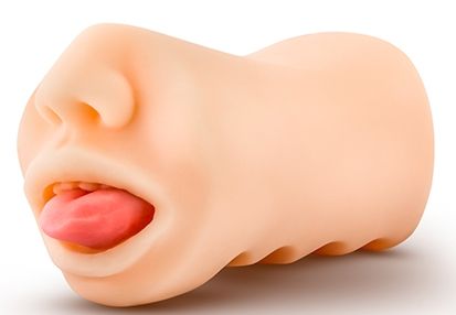 Телесный мастурбатор-ротик с язычком Oral Anne - Blush Novelties - в Долгопрудном купить с доставкой