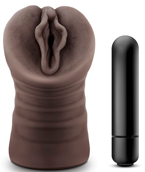 Коричневый мастурбатор-вагина Alexis - Blush Novelties - в Долгопрудном купить с доставкой
