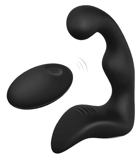 Черный вибромассажер простаты REMOTE BOOTY PLEASER - Dream Toys - в Долгопрудном купить с доставкой