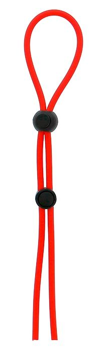 Красное лассо на пенис с двумя бусинами STRETCHY LASSO CAGE - Dream Toys - в Долгопрудном купить с доставкой