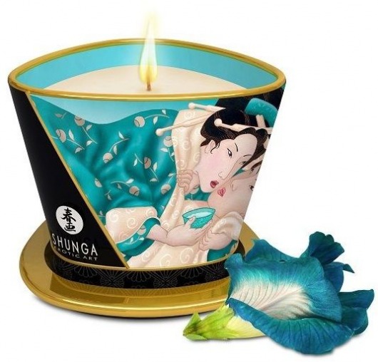 Массажная свеча Island Blossoms - 170 мл. - Shunga - купить с доставкой в Долгопрудном