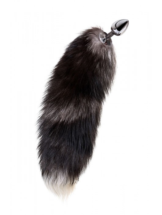 Серебристая металлическая анальная втулка с хвостом чернобурой лисы - размер S - ToyFa - купить с доставкой в Долгопрудном