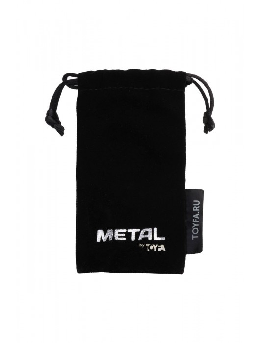 Серебристая конусовидная анальная пробка с фиолетовым кристаллом - 7 см. - ToyFa - купить с доставкой в Долгопрудном