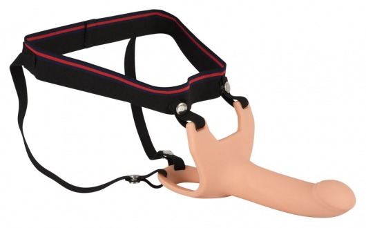 Силиконовый полый страпон на ремнях Silicone Strap-on - 16 см. - Orion - купить с доставкой в Долгопрудном