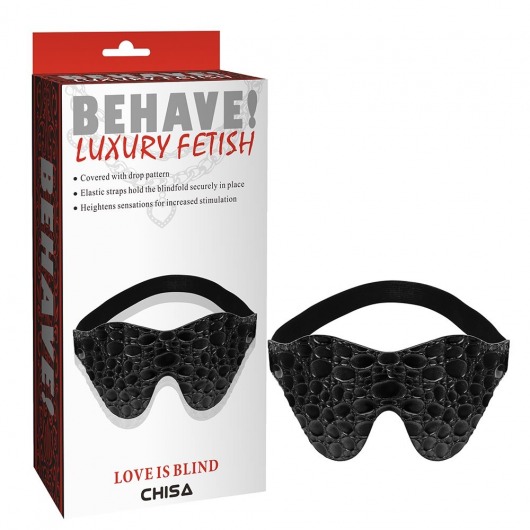 Черная маска на глаза Behave - Chisa - купить с доставкой в Долгопрудном