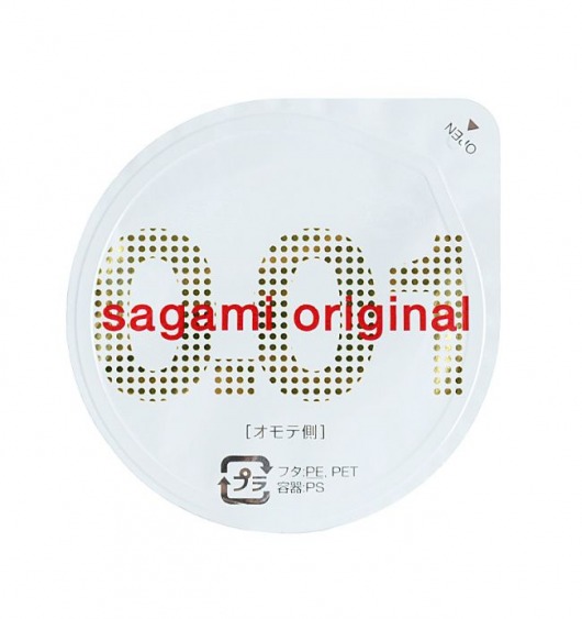 Супертонкий презерватив Sagami Original 0.01 - 1 шт. - Sagami - купить с доставкой в Долгопрудном