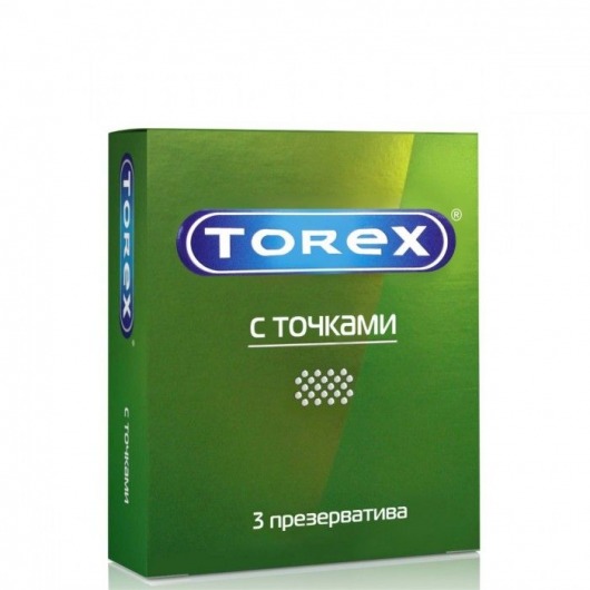 Текстурированные презервативы Torex  С точками  - 3 шт. - Torex - купить с доставкой в Долгопрудном