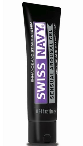 Возбуждающий гель-лубрикант на водной основе Sensual Arousal Lubricant - 10 мл. - Swiss navy - купить с доставкой в Долгопрудном