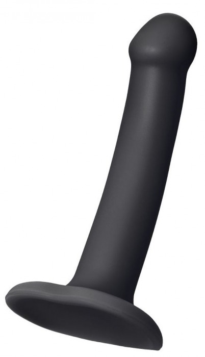 Черный фаллос на присоске Silicone Bendable Dildo S - 17 см. - Strap-on-me - купить с доставкой в Долгопрудном