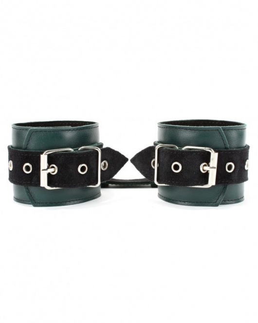 Изумрудные наручники Ladys Arsenal на карабинах - БДСМ Арсенал - купить с доставкой в Долгопрудном