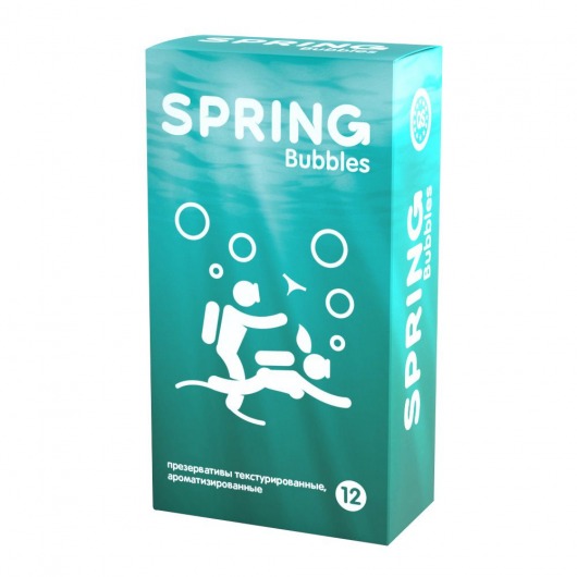 Презервативы SPRING BUBBLES с пупырышками - 12 шт. - SPRING - купить с доставкой в Долгопрудном