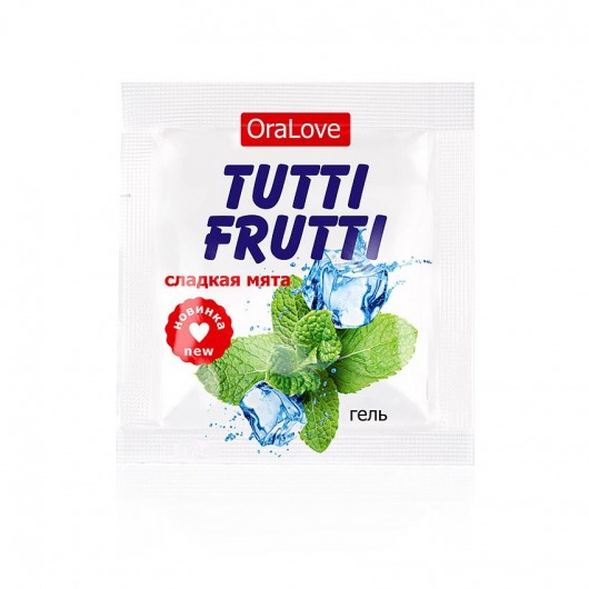 Пробник гель-смазки Tutti-frutti со вкусом мяты - 4 гр. - Биоритм - купить с доставкой в Долгопрудном