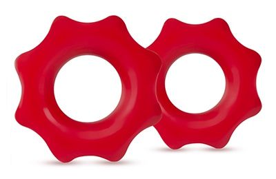 Набор из 2 красных фигурных эрекционных колец NUTZ - Blush Novelties - в Долгопрудном купить с доставкой