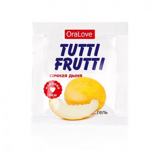 Пробник гель-смазки Tutti-frutti со вкусом сочной дыни - 4 гр. - Биоритм - купить с доставкой в Долгопрудном