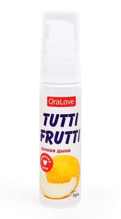 Гель-смазка Tutti-frutti со вкусом сочной дыни - 30 гр. - Биоритм - купить с доставкой в Долгопрудном