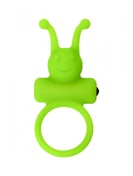 Зеленое эрекционное виброкольцо на пенис Cock Ring - A-toys - в Долгопрудном купить с доставкой