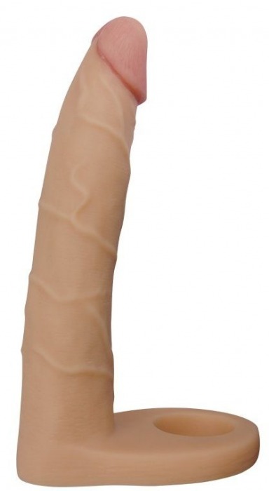 Телесная насадка-фаллоимитатор для двойного проникновения - 17 см. - Lovetoy - купить с доставкой в Долгопрудном