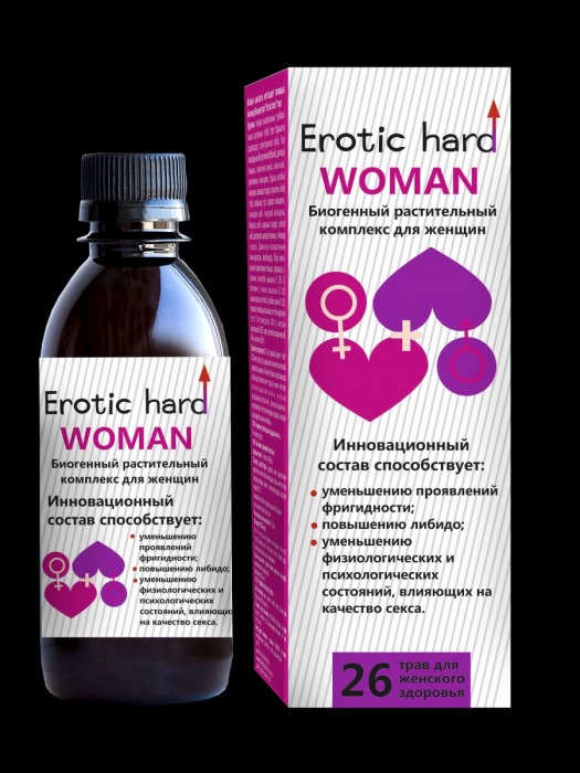 Женский биогенный концентрат для повышения либидо Erotic hard Woman - 250 мл. - Erotic Hard - купить с доставкой в Долгопрудном